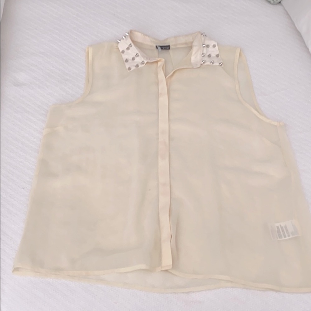 Beige sheer tank